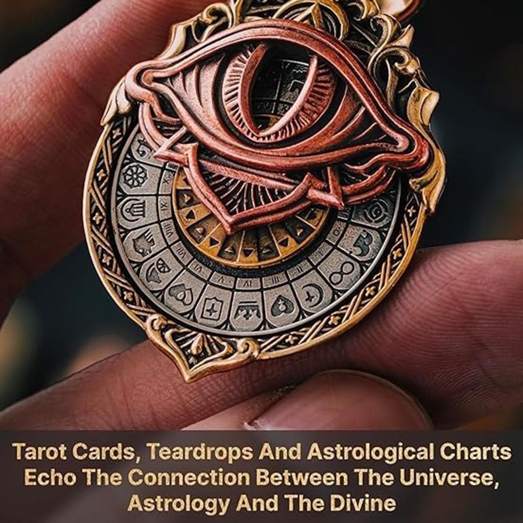 Кулон - Ожерелье «Всевидящее око», Кулон-карта, Мистические гадания, Духовное руководство, Прозрение судьбы, Плавное вращение