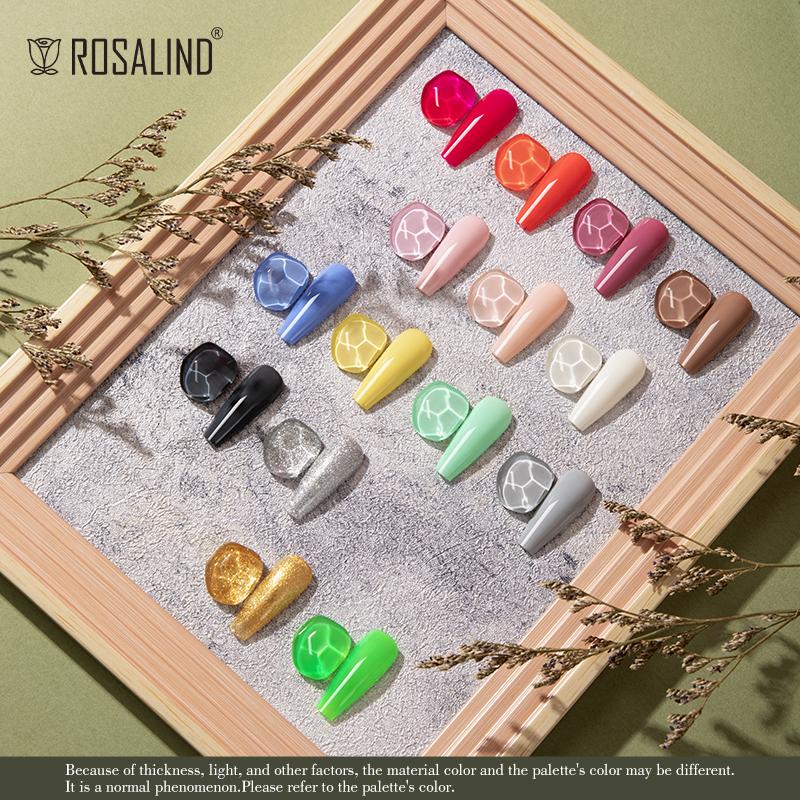 ROSALIND 5 мл Гель-ручка для ногтей Чистый Блестящий Яркий Дизайн Ногтей Светодиодная/УФ-Лампа База и Топ
