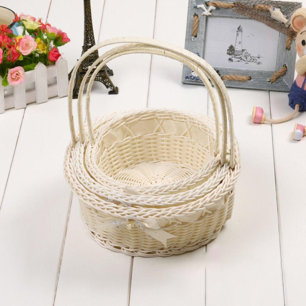 Большой контейнер для хранения фруктов Ручная работа Бамбуковая корзина для цветов Новая корзина для хранения