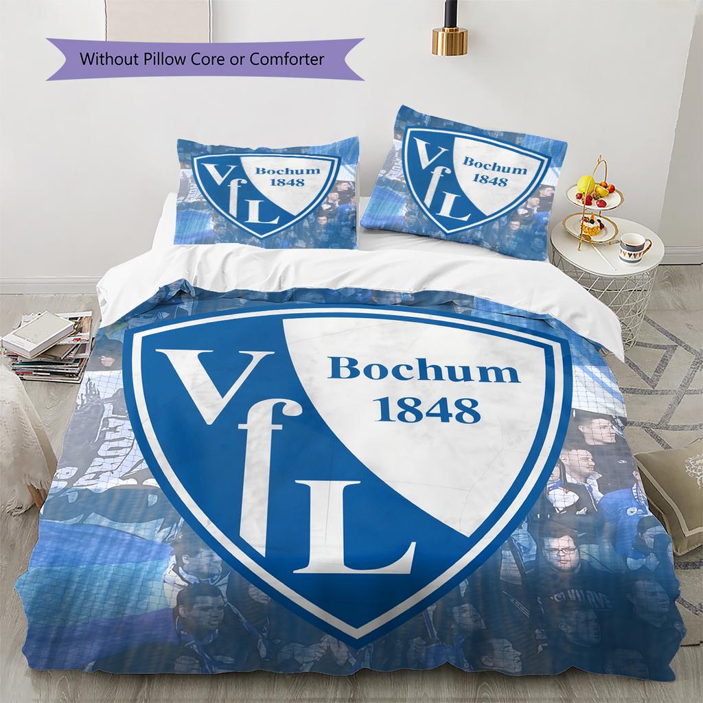 Bochum Pattern Bedding Home Decoration Birthday Gift (1 * duvet cover + 2 * pillowcase, without core)