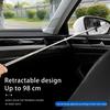 Retractable Car Mirror Squeegee with Non-Slip Handle Portable Handheld Car Rearview Mirror Wiper Cleaning Tool