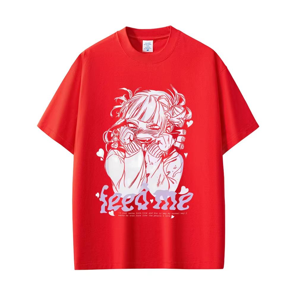 Anime My Hero Academia Tshirt Cute Sexy Toga Himiko Graphic Tshirts Unisex Women Cartoon Unisexga pure cotton Short Sleeve T Shirts