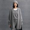 Женский свободный кардиган-свитер с V-образным вырезом, ленивый стиль, кашемир, Осень/Зима 2025.