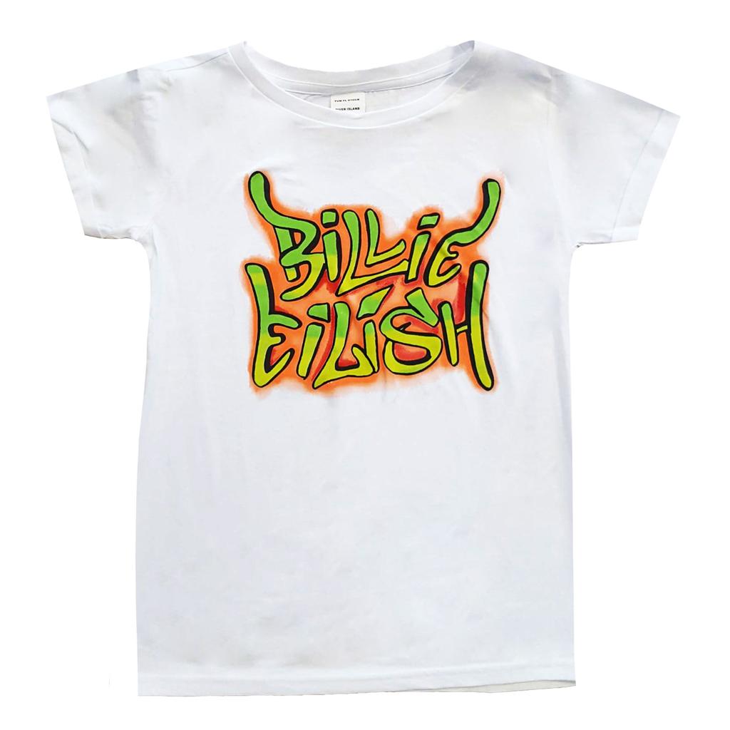 Billie Eilish Девичья футболка скинни с граффити