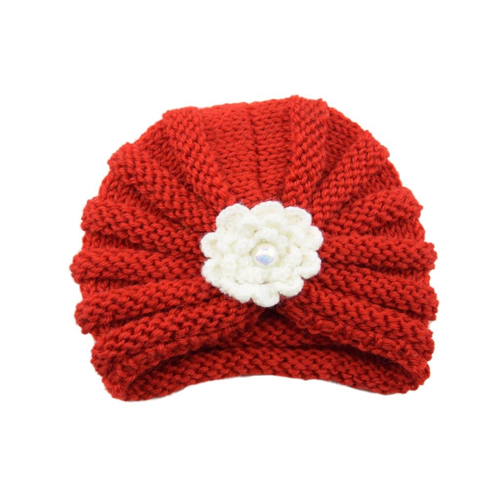 Детская шерстяная индийская шапка Camellia Pearl, теплая, вязаная, для новорожденных, на осень и зиму