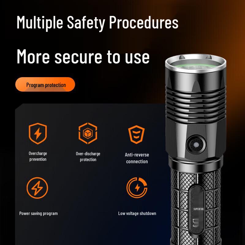 SupFire L5-S Rechargeable LED Flashlight