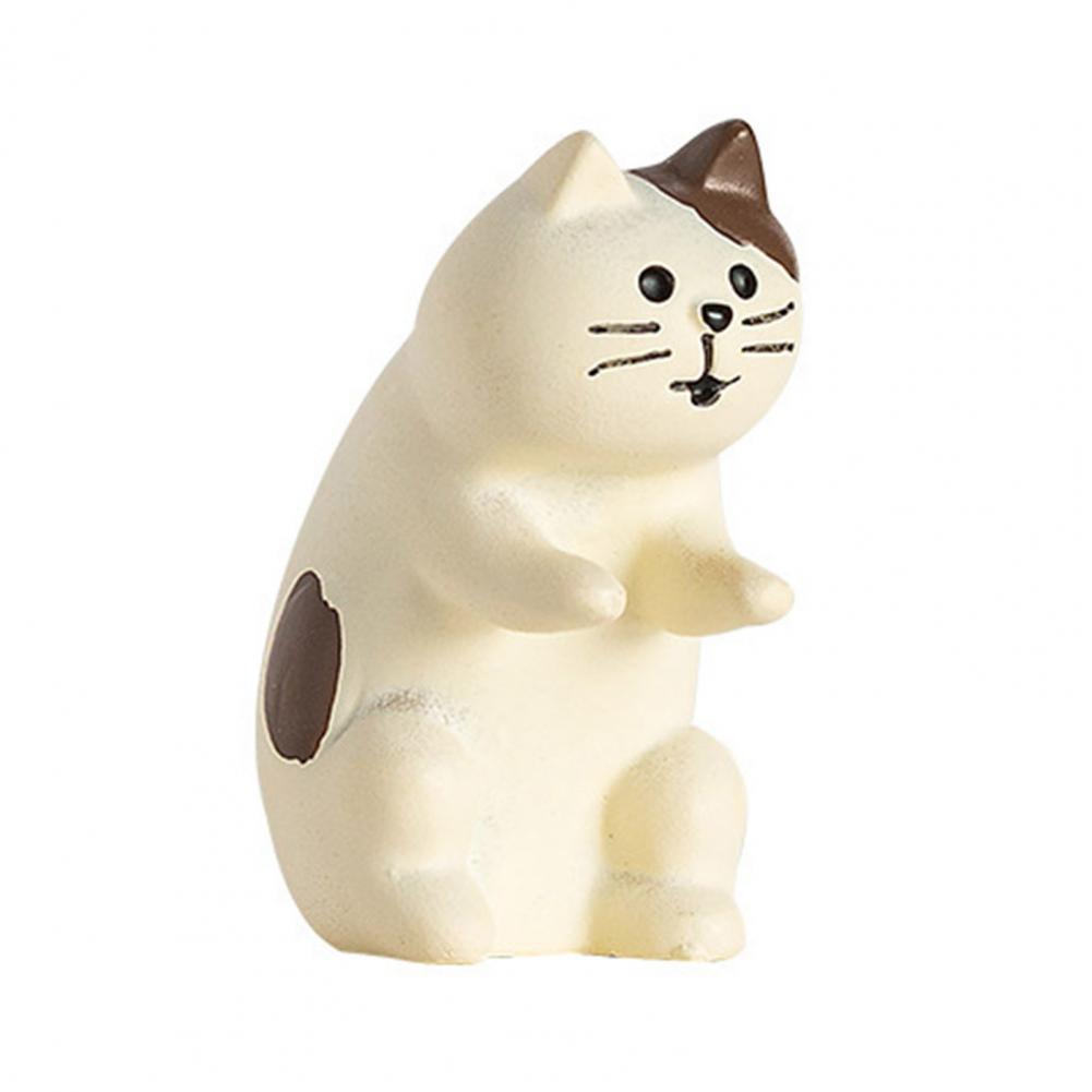Resin Cat Figurine Whimsical Cat Sculpture Adorable Cat Piano Figurines for Home Office Desk Decoration Resin for Bedroom