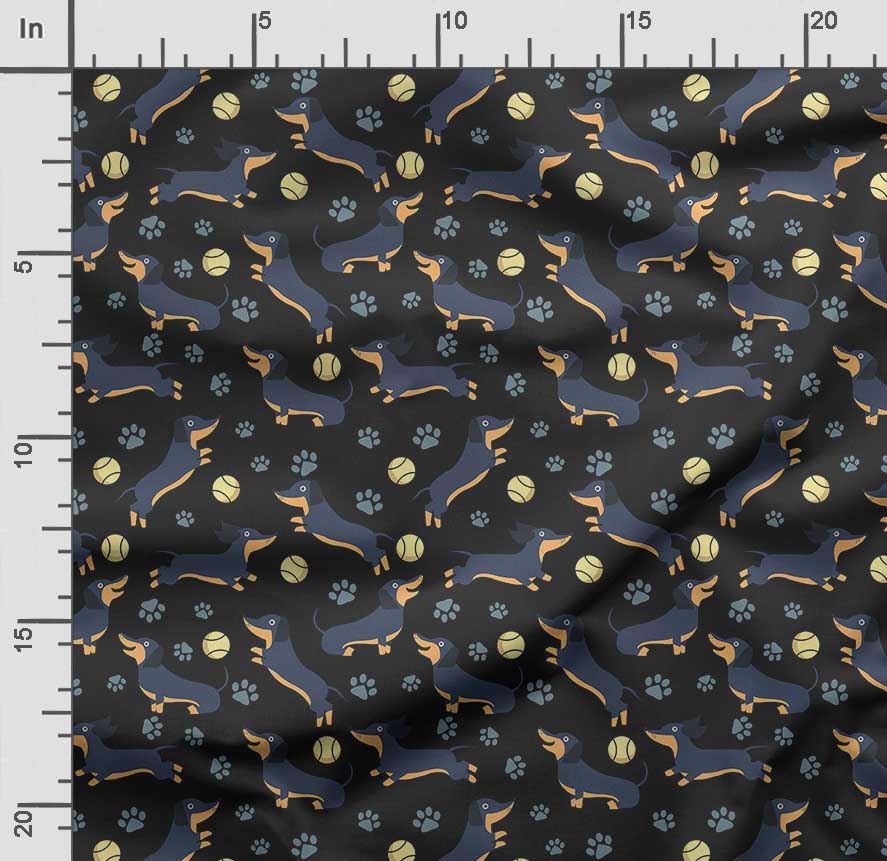 Soimoi Принт собаки, хлопковый батист, ткань для квилтинга, продаваемая во дворе, ширина 42 дюйма, хлопчатобумажная ткань средней плотности, швейные принадлежности, бежевый и