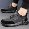 Модная мужская кожаная повседневная обувь для отдыха на природе, мужские повседневные кроссовки, удобные кроссовки на плоской подошве со шнуровкой, лаконичные мужские туфли для ходьбы на платформе