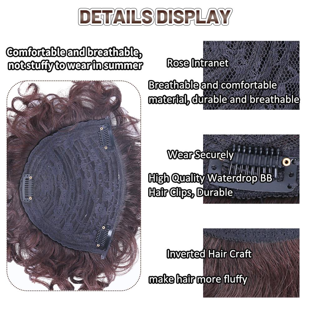 Wig Female Fluffy and Traceless Cover White Light Thin Short Curly Hair Invisible Hair Replacement Block