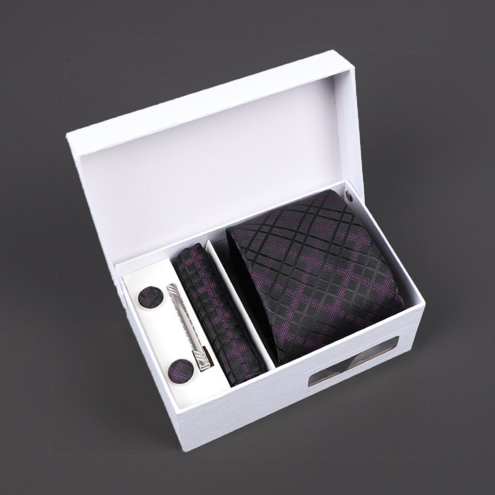 2025 Men'S Tie Premium Gift Box Jacquard Embroidered Tie Tie Logo Making