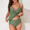 Womens One Piece Swimsuits Sexy V Neck Solid Color Monokini Push Up Bathing Suits