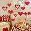 12pcs Valentine's Day Love Heart Hanging Spirals Home Wall Swirl Garland Ornaments Wedding Anniversary Decoration Birthday Party