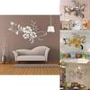 Exquisite Removable 3d Mirror Flower Art Wall Sticker For Stunning Home Decoration
