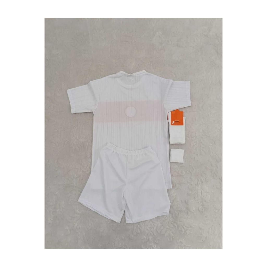 Желтый Trkiye Kids Бело-красный трикотаж из 4-х хлопчатобумажных тканей с обратной стиркой Предпочтительный полиэстер