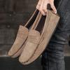 Suede Men Casual Shoes Breathable Leather Mens Loafers Slip On Male Driving Shoes Luxury Brand Comfortable Boat Shoes