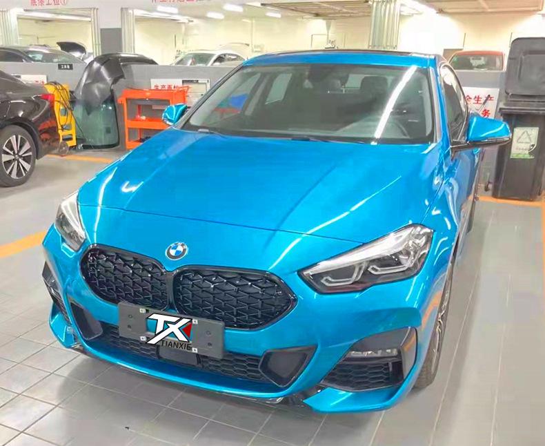 Совместимо с BMW 2 серии F44 2023 года: Передний сплиттер, Задний диффузор, Заднее антикрыло, Пороги, Решетка радиатора Night Black Комплект кузова 225 Fan.