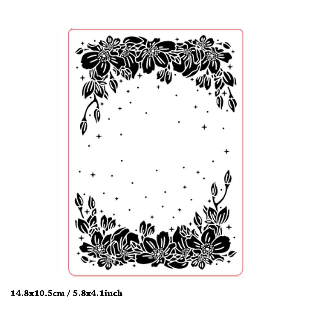 Цветочная лоза Пластиковые папки для тиснения Шаблоны Штампы Трафарет Лист Снежинка Пузырь Точка Рамка