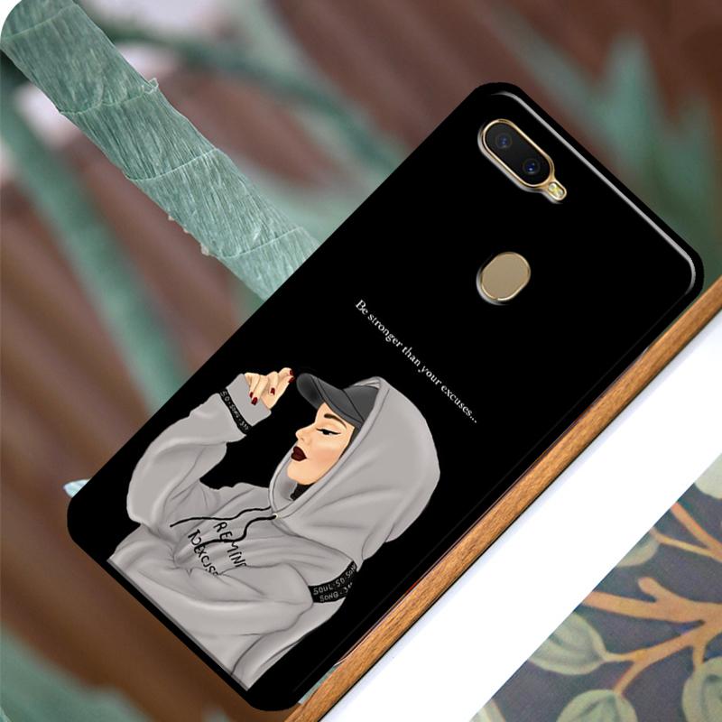Исламский мусульманский чехол для девочек-хиджаби для OPPO A83 A91 A93 A1K A15 A3S A54 A74 A94 A5 A9 A31 A53 A52 A72 A53S Задняя крышка