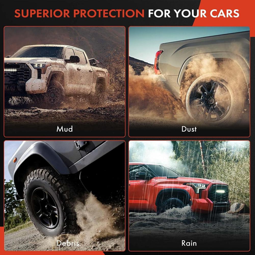 Резиновые брызговики, брызговики, передний левый и правый подкрылок, защитные уплотнители для Toyota Tundra 2014-2021 Sequoia 2008-2022