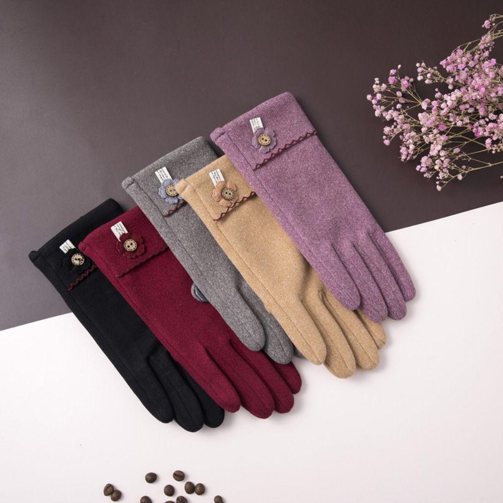 Thick Winter Thermal Gloves Anti-cold Female Driving Glove Durable Gloves Sports