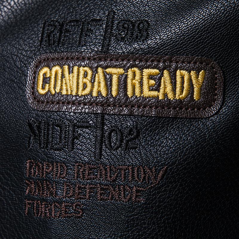 Autumn Winter Embroidered Leather Jacket Men Fleece Pu Leather Waterproof Motorcycle Jacket