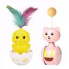 Интерактивные игрушки для кошек с перьями, качающиеся игрушки для кошек, забавные игрушки для балансировки и погони за машинками, игрушки для кошек, дрессировка кошек, принадлежности для кошек