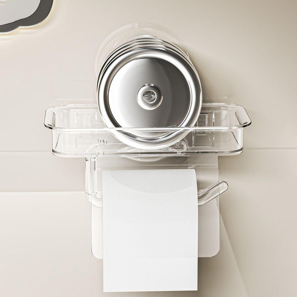 Настенный держатель для салфеток на присоске, держатель для туалетной бумаги без проколов, стеллаж для хранения в ванной комнате, дом