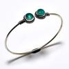 Green Onyx Gemstone 925 Silver Plated Handmade Jewelry Cuff Bangle