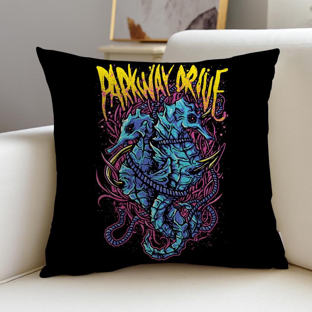 Metal PParkway DriveS Cushion Cover Breathable and skinfriendly linen pillowcase square removable and washable cushion