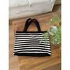 Tote Bag Knitting Bag Knitting Bag Large Capacity Tote All-in-one Shoulder Bag Striped Women's Bag