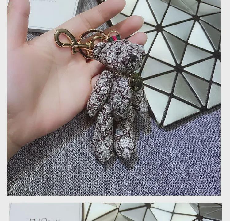 Милый корейский мультяшный брелок в виде медведя - стильный аксессуар для пар