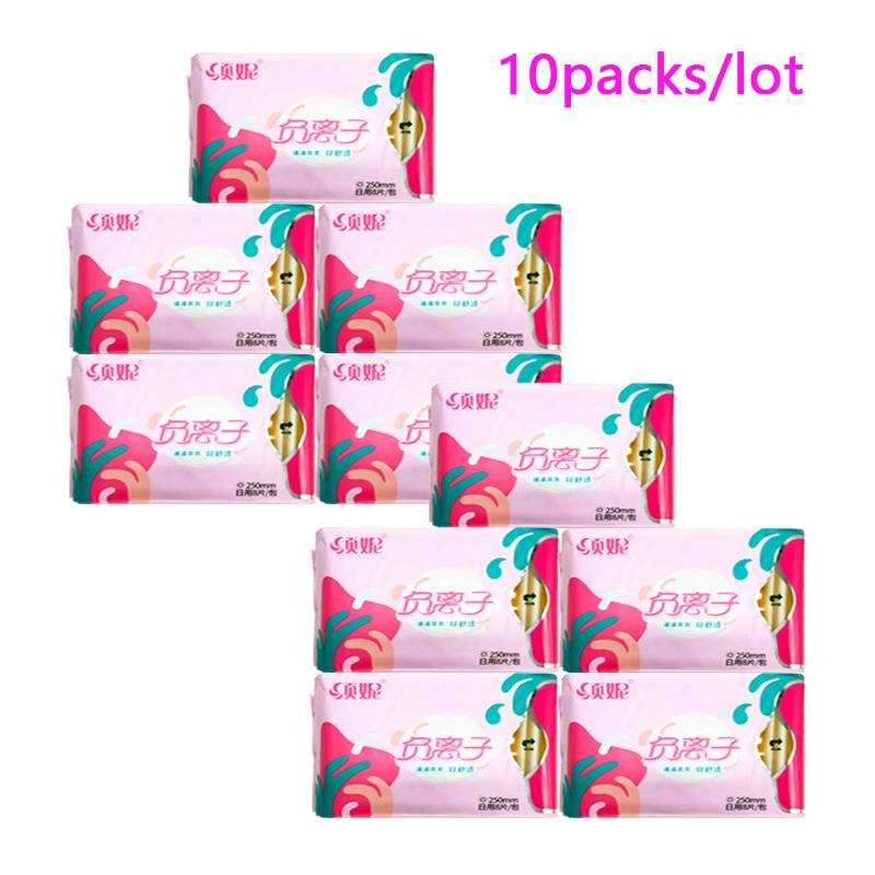 10packs Anion Sanitary Napkin for Women Napkin Sanitary Tampons Kill Bacteria Menstrual Pads with Daily Use Anion Hygienic Pad