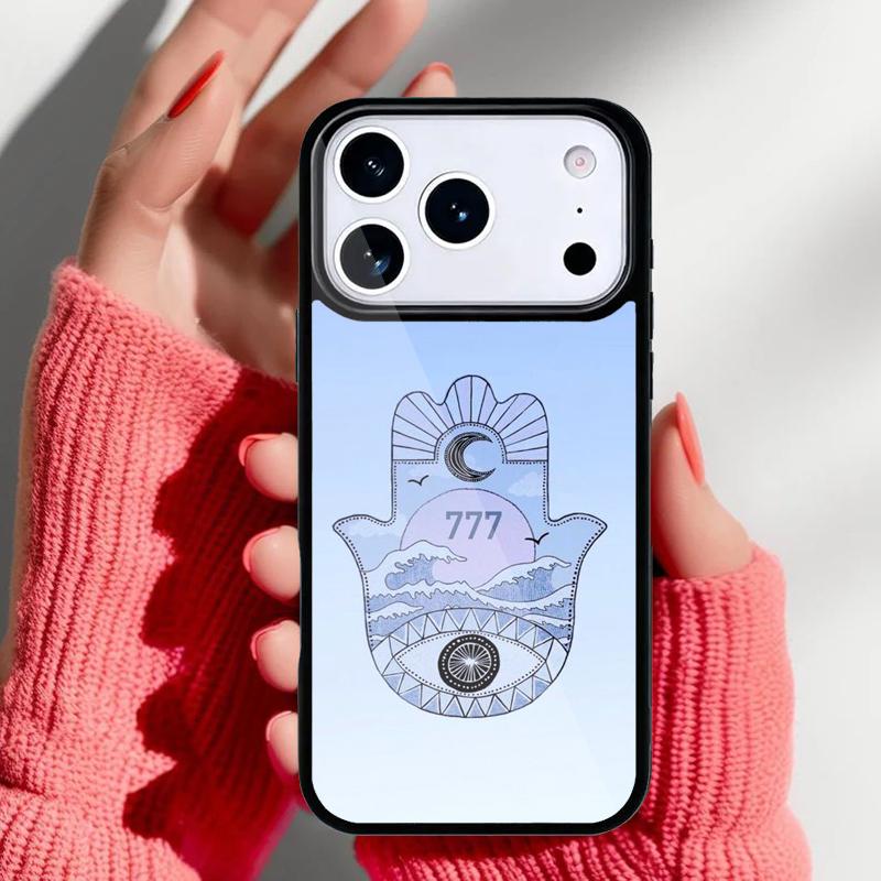 Эстетичный чехол для телефона с рукой Фатимы для iPhone 17 16 15 14 13 Pro Max Задняя крышка для 12 11 Pro Coque
