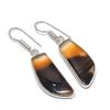 Серьги из стерлингового серебра 925 пробы с натуральным полосчатым агатом 1,73 дюйма S8l16