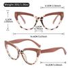 Elegant Cat Eye Reading Glasses with Metal Hinge - Minimalist Color Block Design, Fashion Presbyopic Eyewear +1.0 To +4.0