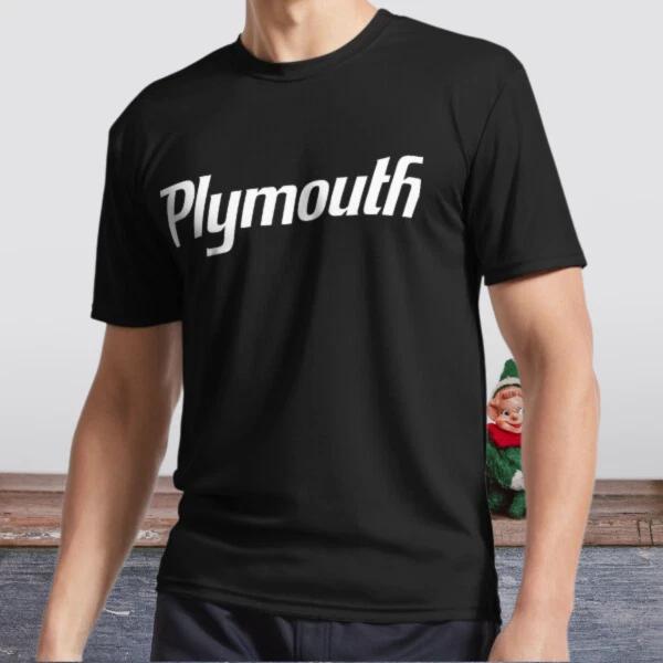 New Shirt Plymouth Script - White Active Logo T-Shirt Funny Size S to 5XL