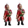 Acrylic Flat Horror Santa Claus Decoration For Halloween Christmas Prop Party