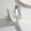 Atoztide Exaggerated Wide 5cm Bangles for Women Men Stainless Steel Adjustable Butterfly Couple Bracelet Christmas Jewelry Gift
