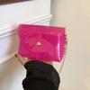 Kawaii Transparent Crossbody Bag Candy Color Mini Lipstick Bag Trendy Jelly Shoulder Bag  Female