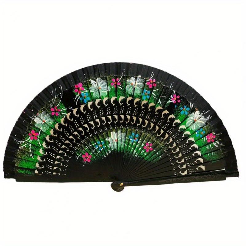 Складной веер, деревянный испанский веер для танцев, ручной складной веер, украшения для дома, ремесленные подарки для гостей