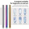 YIKOOLIN Super Long Double Head Nail Magnet Tool Pens Magnetic Cat Eye Gel Polish Nail Art Kit for DIY Salon Studio Or Home Use