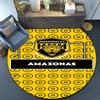 Amazonas Fc Goal Round Rug for Livingroom,Bedroom, Palyroom, Chair Rug, Area rug, Circle Carpet, Large Size Fan Christmas gift