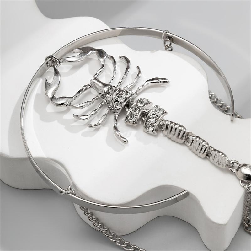 Браслет с кисточками в стиле панк-хип-хоп, женские и мужские готические браслеты со скорпионом