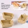 Мини-корзинка для хлеба, украшение, изделия из смолы, аксессуары для декора дома, миниатюрная еда, корзинка для хлеба, DIY проект для миниатюрной сцены