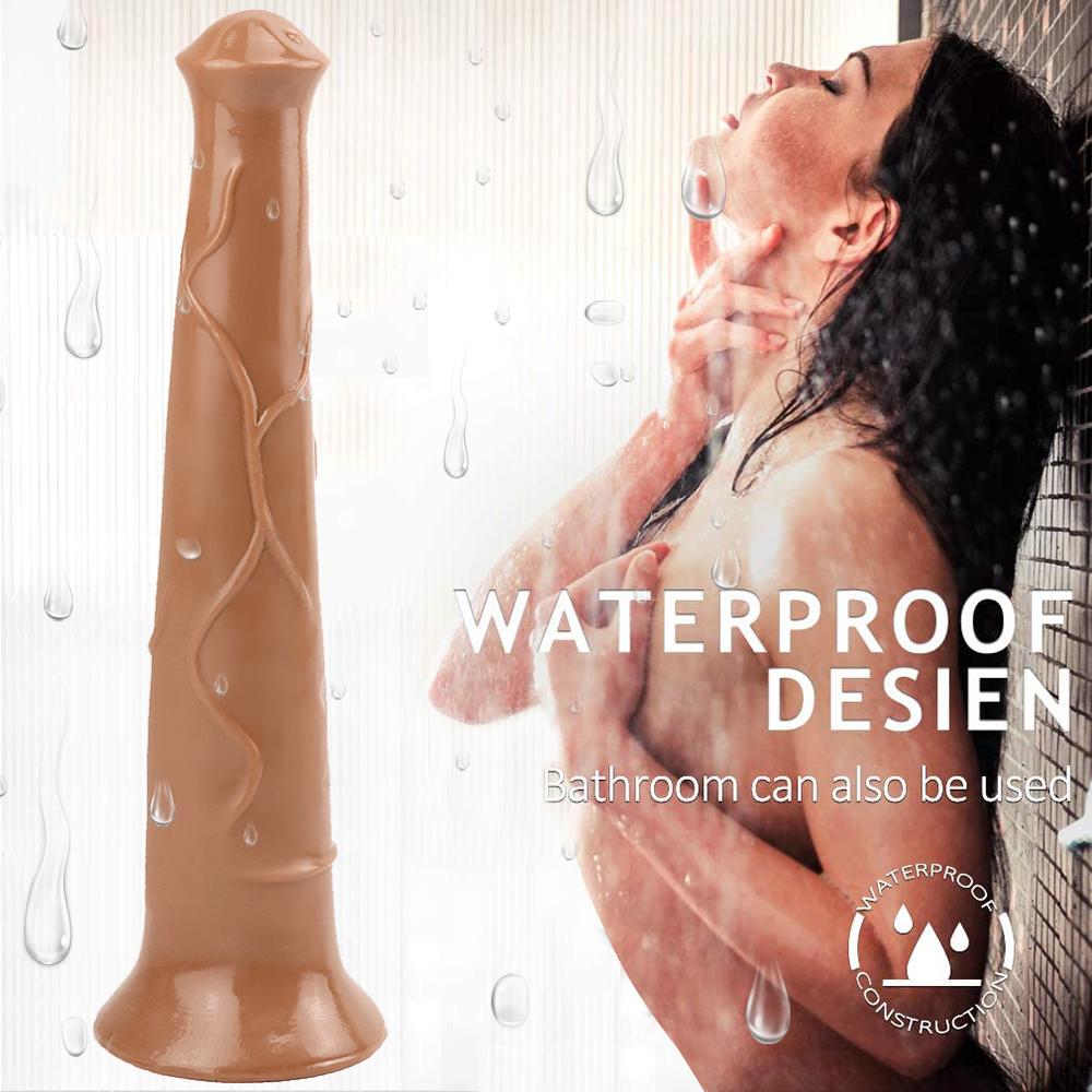 MoDi Реалистичный огромный член животного, длинный конский дилдо, анальная пробка для женщин, вагинальный мастурбационный массаж, большой член, гей-лесбиянки, секс-игрушки
