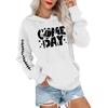 Women's Fashionable, Casual, Comfortable Round-neck, Hooded, Long-sleeved, Rugby-print Warm Sweater