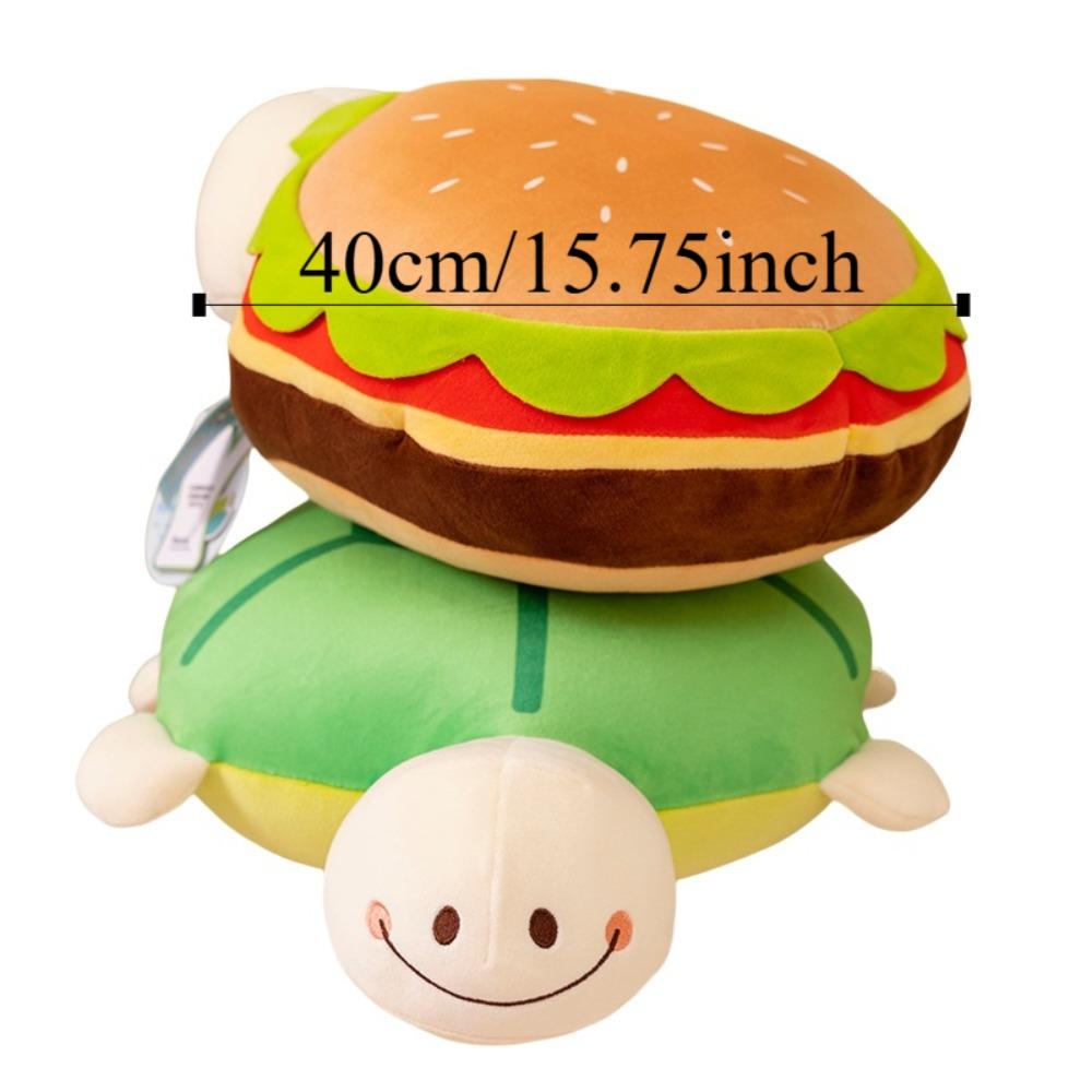 Stuffed Turtle Transform Hamburger Soft Turtle Plush Doll Flip Sides Plush Doll Girls