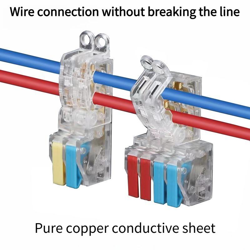 10 ШТ. бесплатный быстрозажимной клеммник для разветвления проводов специальный зажим для световой проводки без зачистки проводов