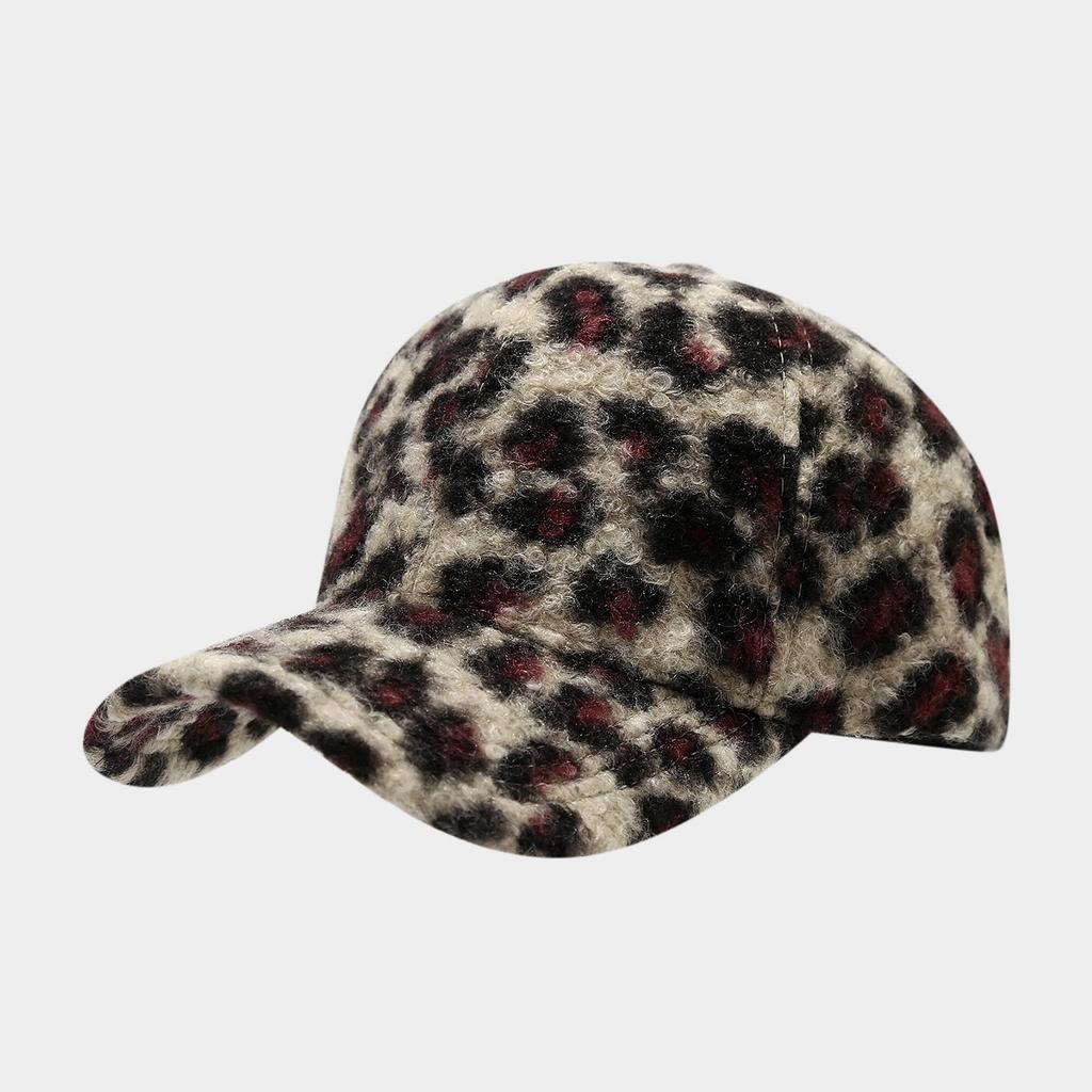 Women's New Style Leopard Print Structured Baseball Cap for Autumn and Winter - Outdoor Warm Sun Protection Visor Hat